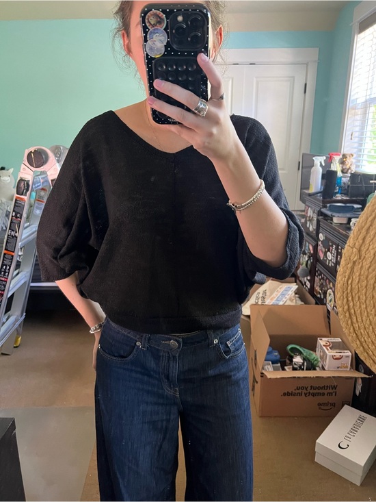 Olivia Grey Tops - Black top